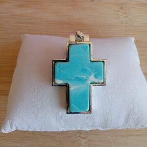 Turquoise and Silver Cross Large Bale